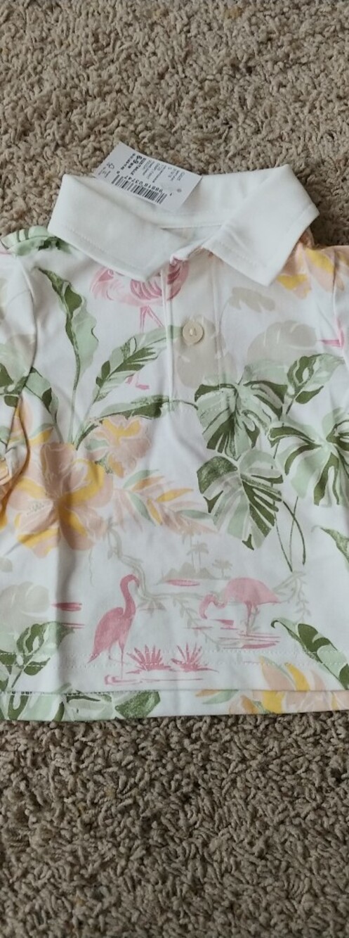 The Children's Place White Floral Short Sleeve Tee